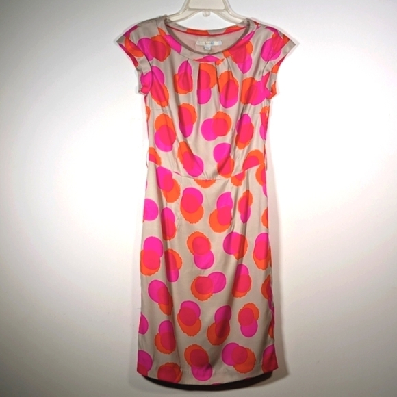 Boden Silk Print Dress Sz 2 - Picture 8 of 9